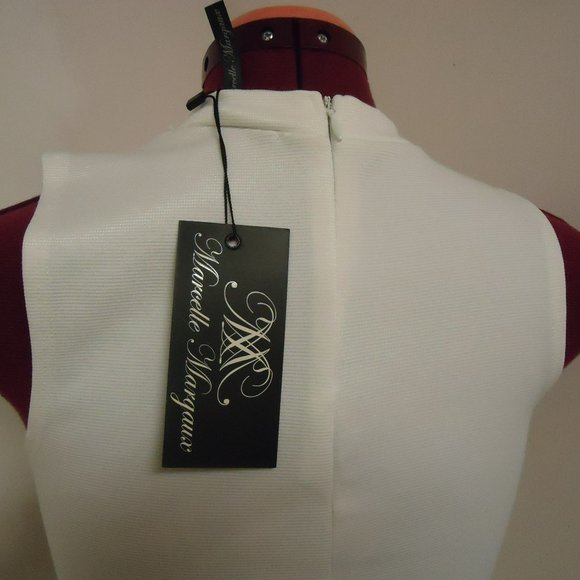 Marcelle Margaux Small White Cutout Sleeveless Dress - Picture 5 of 7